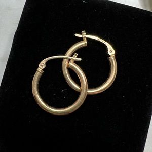 Solid 10k Gold Dainty Hoop Earrings
